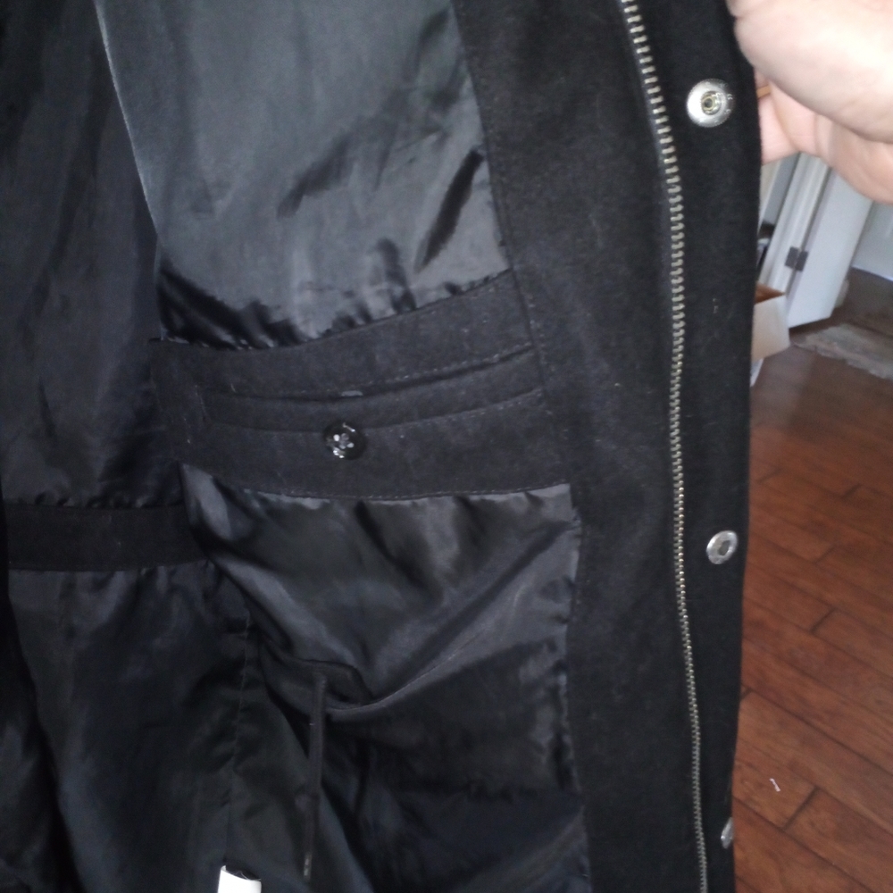 Perry Ellis Shell Wool Zip Up Button Jacket - image 4